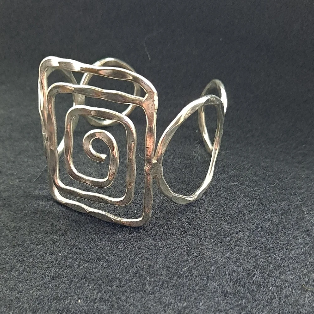 Silver Spiral Cuff Bracelet - Picture 1 of 3
